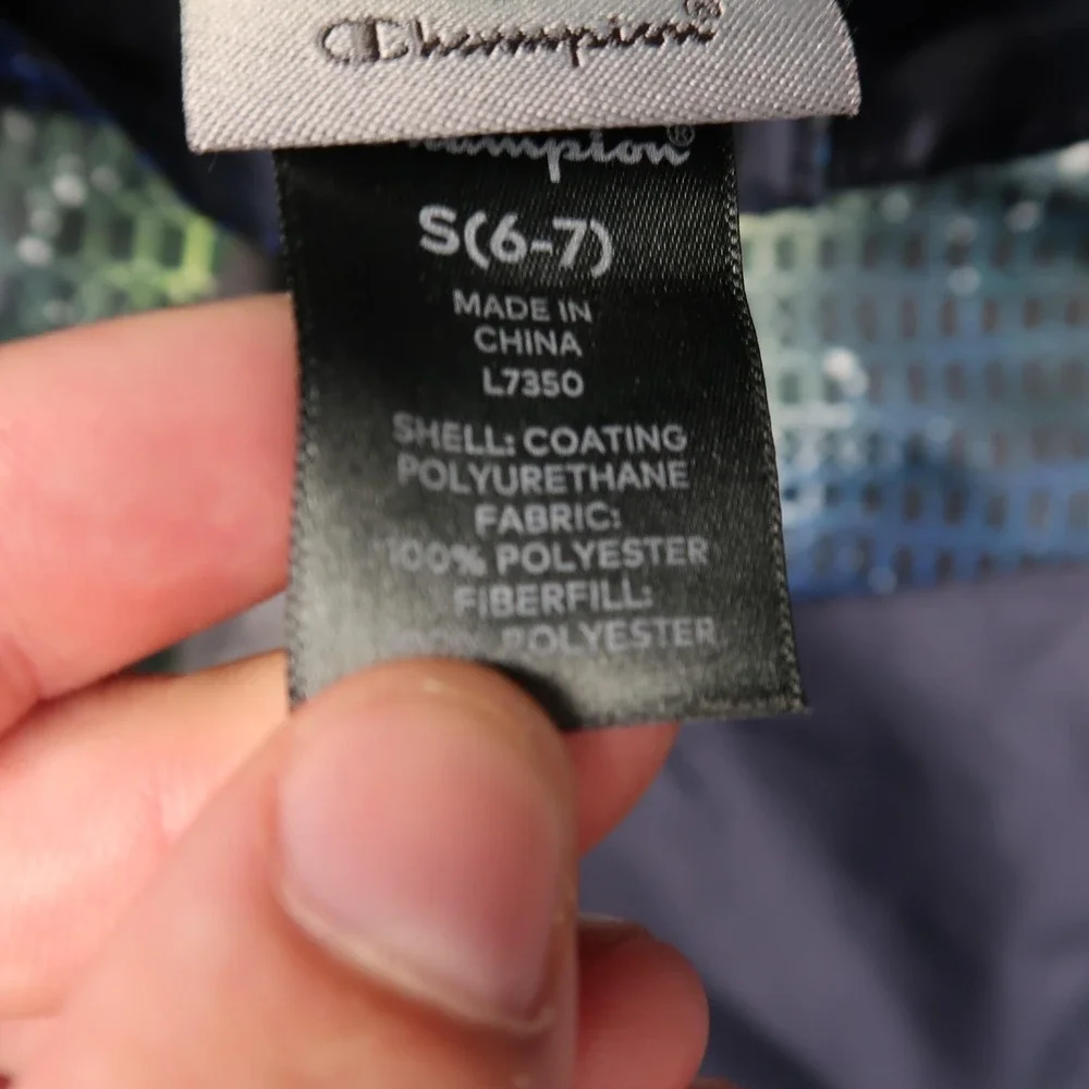 Champion Pants Youth Small 6-7 Blue Green Camo Pattern Snow Ski Insulated Winter